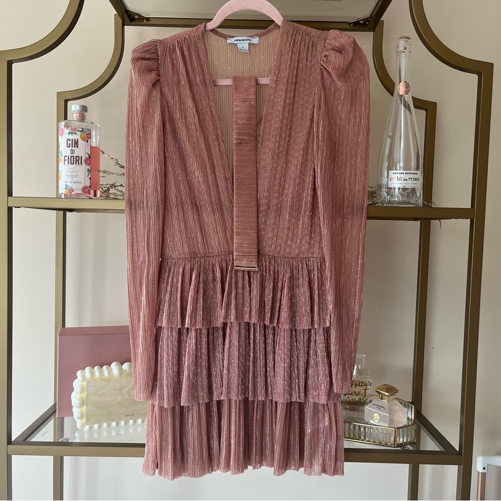 Sabina Musayev Carry Mini Dress in Pink Lemonade Size S - Picture 4 of 7